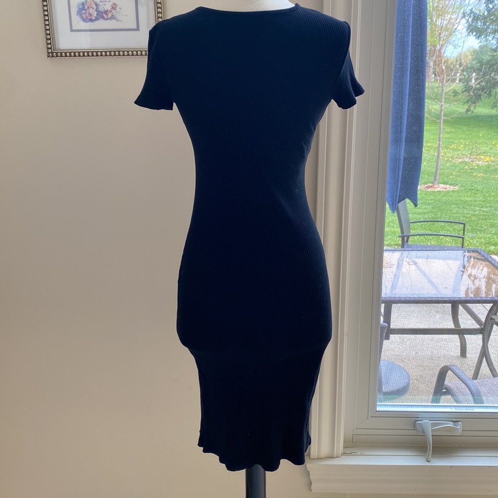 • Shein Black Ribbed Dress • - Picture 4 of 6